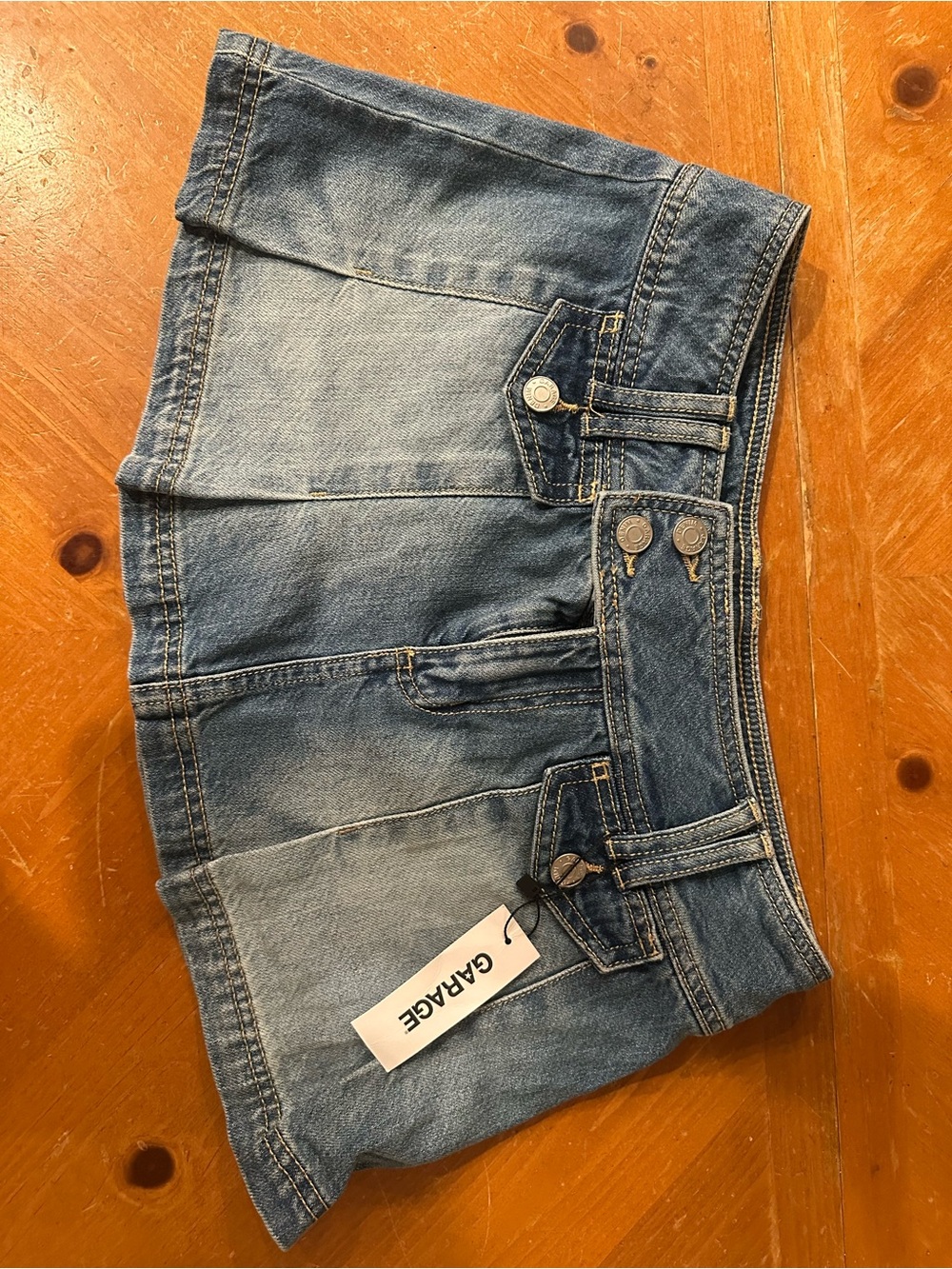 Garage Blue Denim Mini Skirt